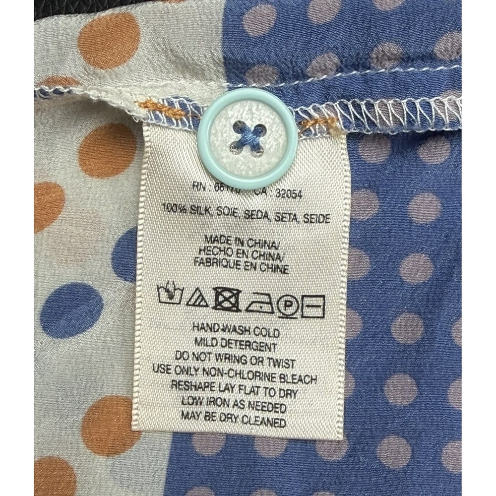 Maeve Anthropologie 100% Silk Polka Dot Camisole Button Front Tank Top 00P EUC - Picture 9 of 10